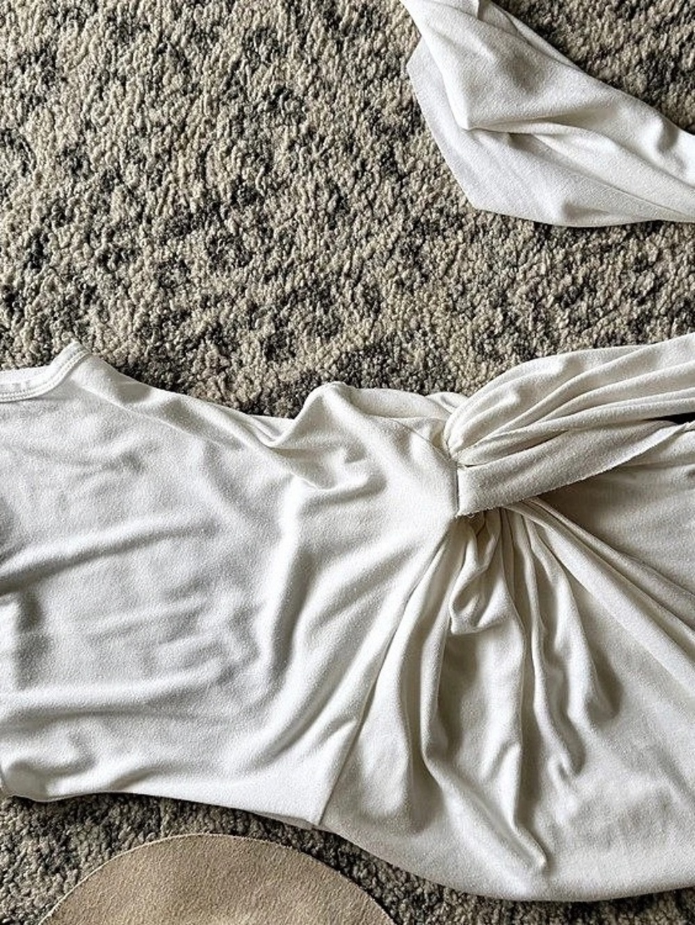 Style by Wren Ruched Mini Dress in White Small